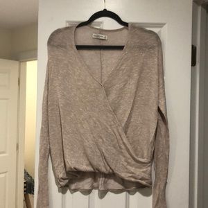 Brown Wrap Sweater